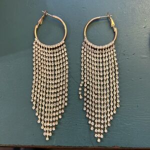 Dazzling Gold and Silver Fringe Earrings